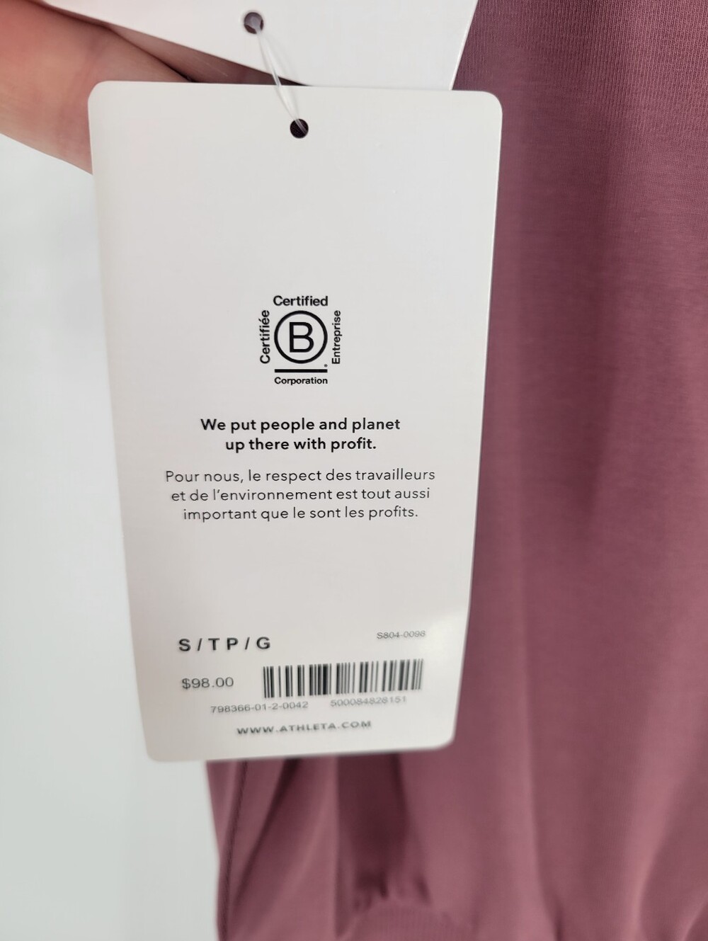 Athleta Santorini Cinch Dress Tawny Rose Pink Jersey Knit Stretch Midi Small New - Picture 5 of 8